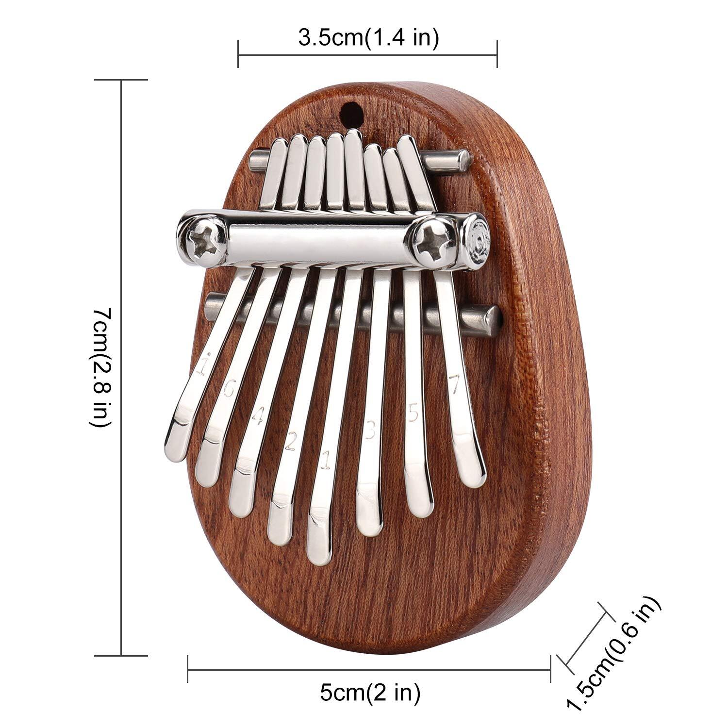 8 Key Portable Crystal&wood Finger Piano