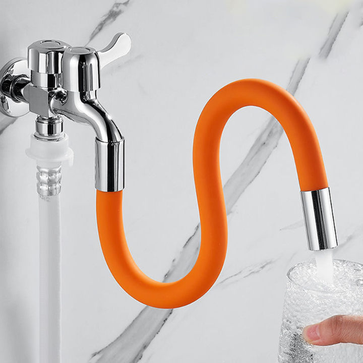 Universal Faucet Extender Tube - Free Bending & Anti-Splash Multipurpose Connector Drain Tube Faucet Extender Kit