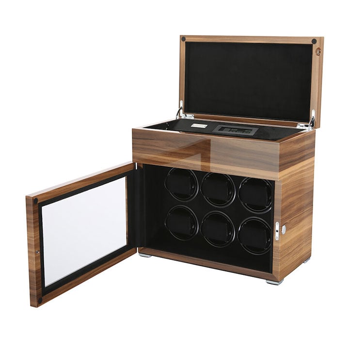 Black Elite Series 6.16.WA Limited Edition Watch Winder - Watch Winder Has A Touchscreen Display
