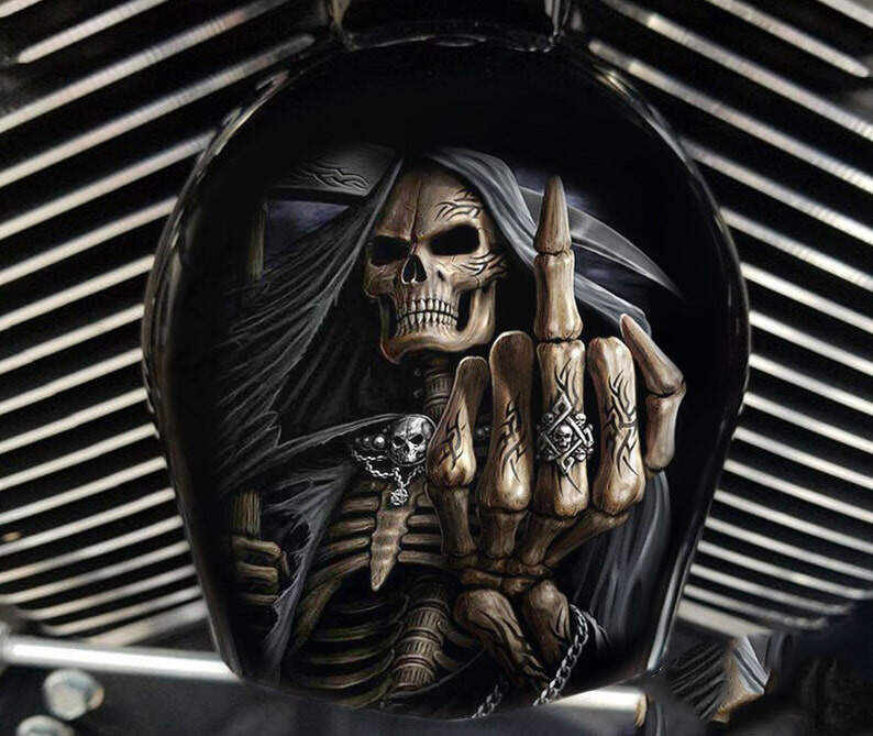 Harley Davidson Skull COWBELL HORN COVER