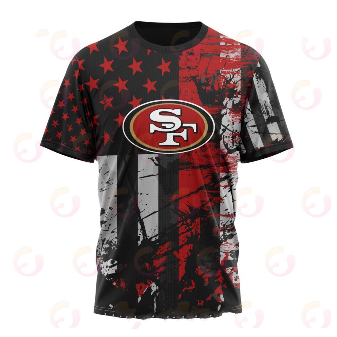 SAN FRANCISCO 49ERS 3D HOODIE JERSEY FOR AMERICA