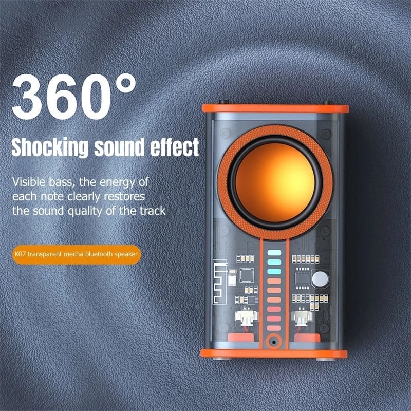 🔥 Last Day Promotion 50% OFF💕Transparent mecha wireless bluetooth speaker