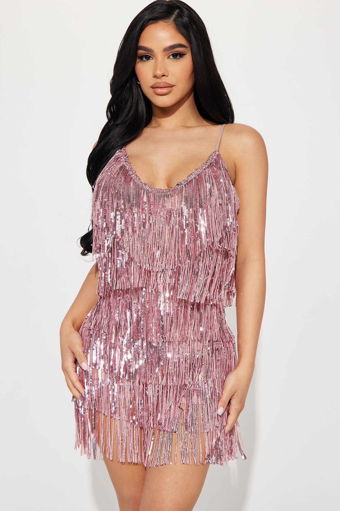 The After Party Sequin Mini Dress - Pink