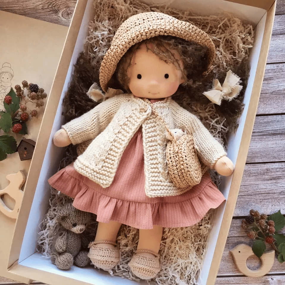 📣🔥Best Gift For Kids_—👧Handmade  Cotton Waldorf doll