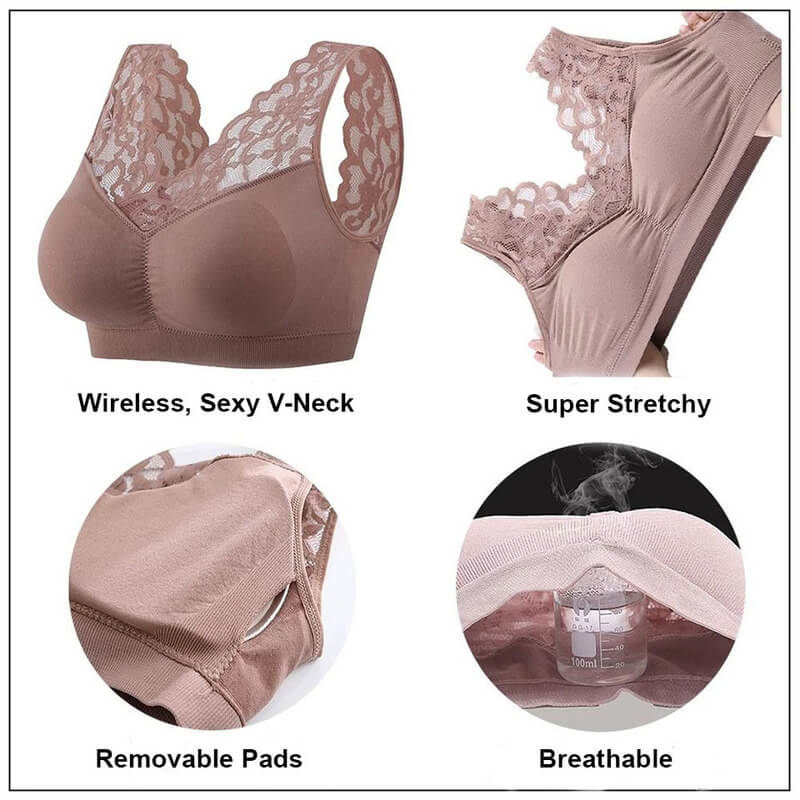 (🔥Christmas Hot Sale-50%OFF NOW) Push Up Comfort Super Elastic Breathable Lace Bra -Buy 5 GET 3 FREE & FREE SHIPPING