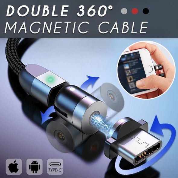 (🔥Early Christmas Sale-SAVE 48% OFF) Double 360° Magnetic Cable -BUY 2 GET 1 FREE NOW