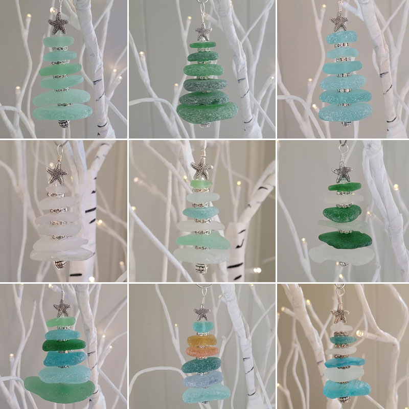 Sea Glass Christmas Tree Ornament
