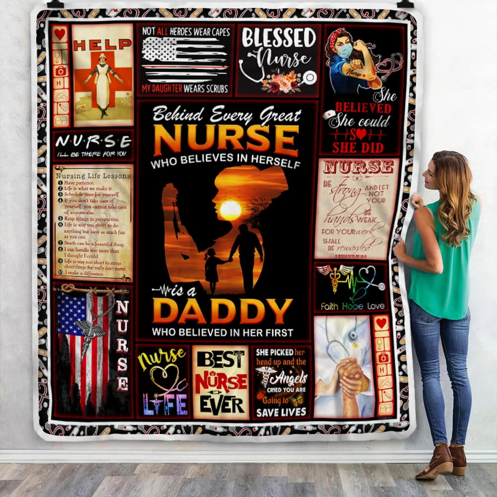 Nurse. Dad To Daughter Sofa Throw Blanket