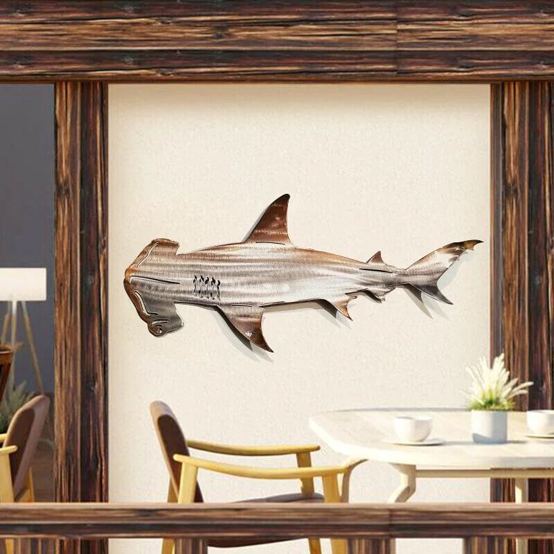 🦈Shark Metal Art | Wall Decor, Christmas Gift for Dad or Fisherman
