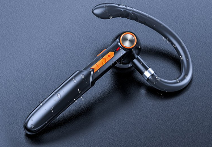 Ear-Hook Bluetooth Headset with Mic - Waterproof & Noise Cancelling HiFi Wireless Earpiece for Business/Sports/Driving