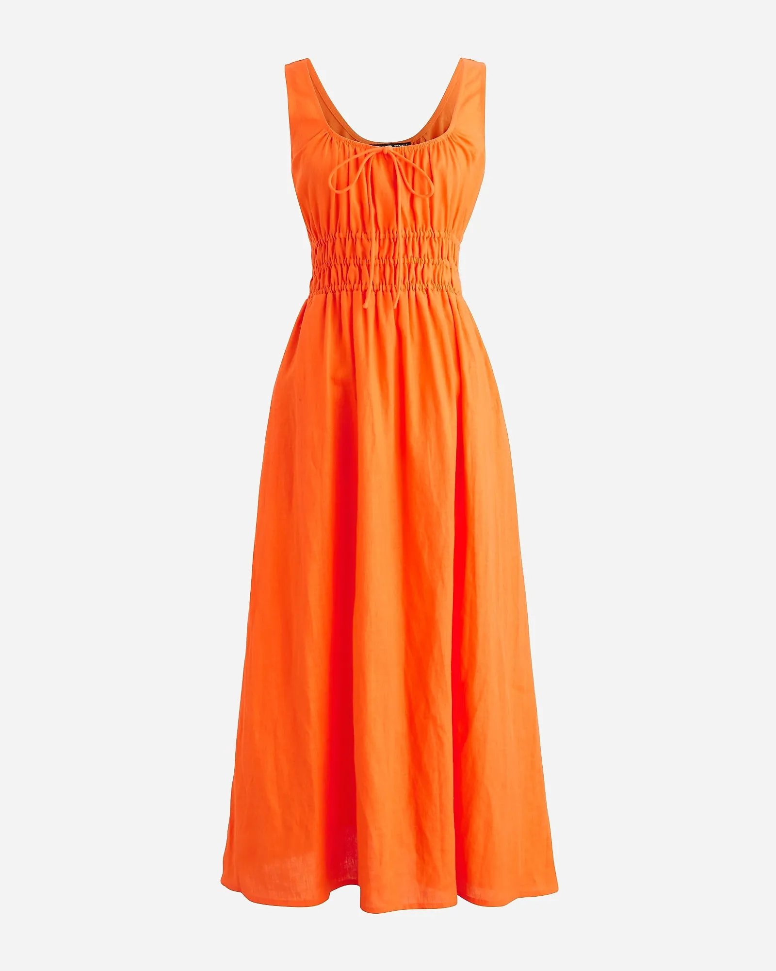 Smocked Linen Dress (Buy 2 Free Shipping)