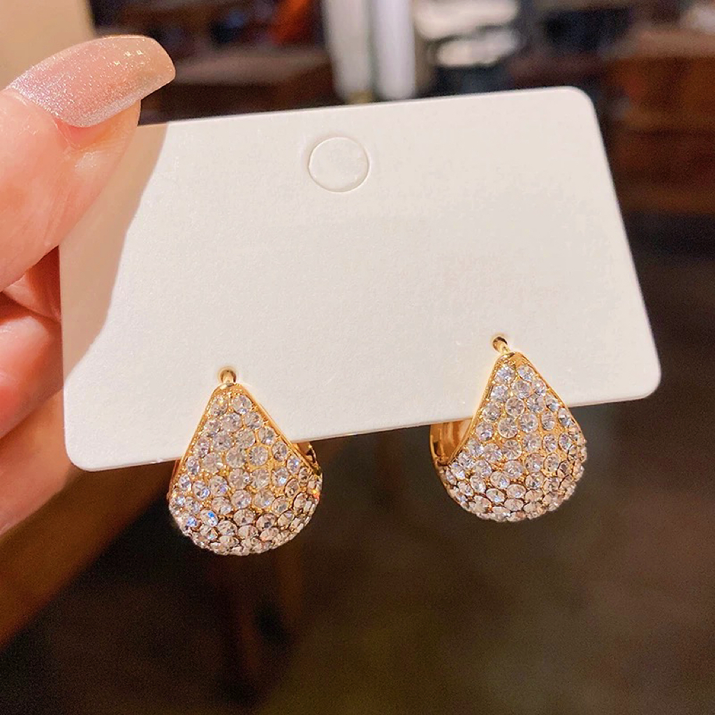 Fashion Diamond Water-Drop Earrings