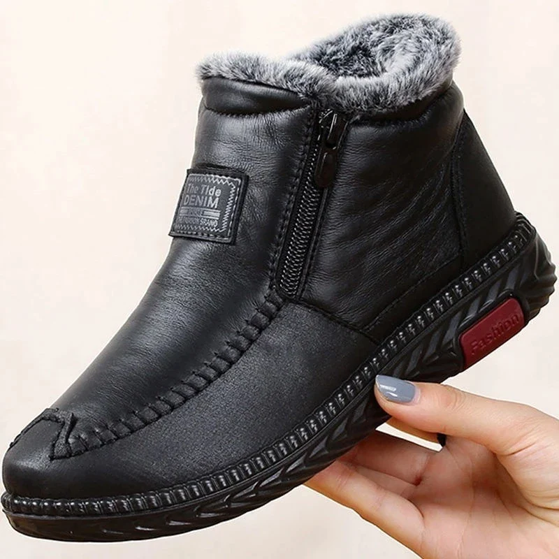 (🔥HOT SALE-60% OFF)Women's Soft Leather Winter Warm Shoes
