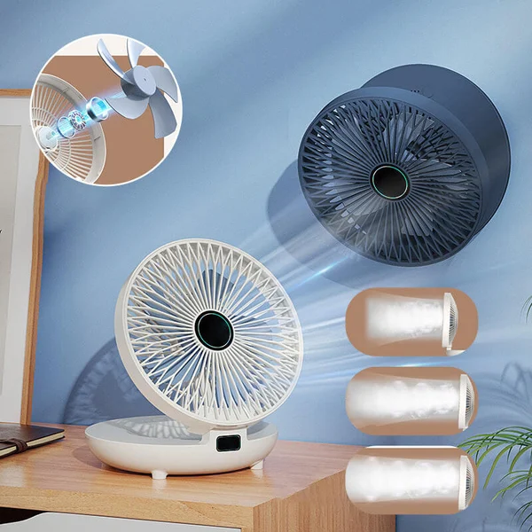 Portable wall-mounted fan