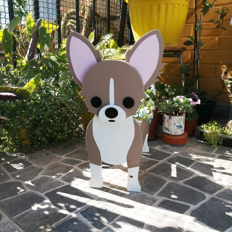 Chihuahua Dog Planter