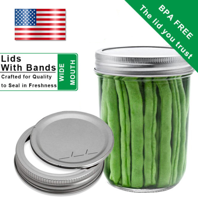 Mason Jar Lids Canning Lids and Bands | 12-Pieces per Pack - Fast Delivery Worldwide