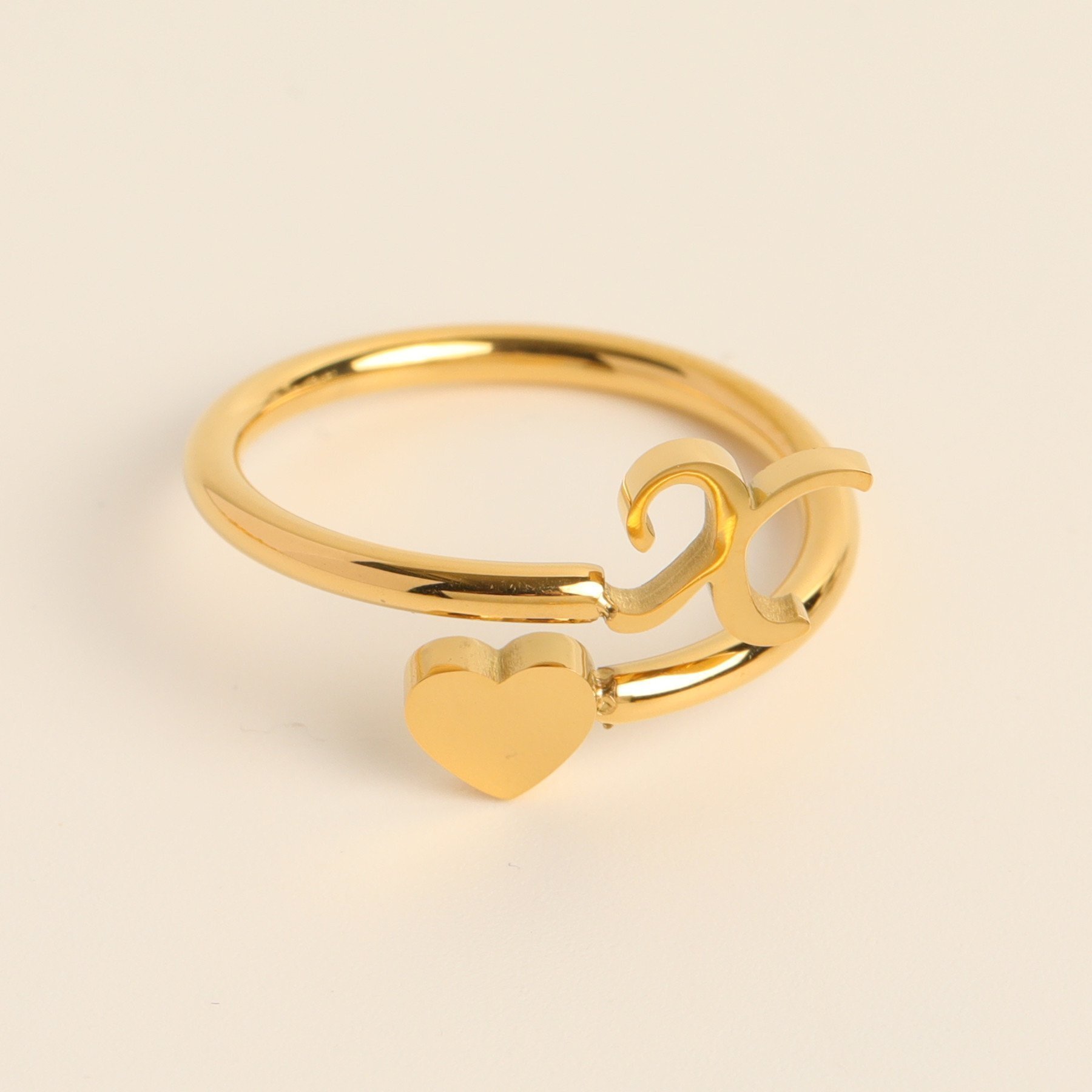 🔥 Last Day Promotion 49% OFF🎁💕To My Granddaughter, Dainty Initial Heart Ring