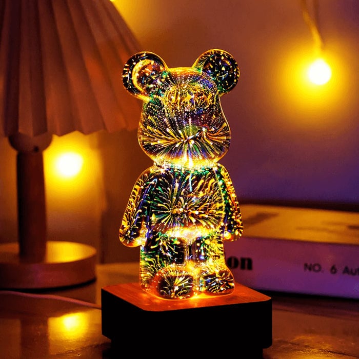🐻3D Firework Bear Colorful Bear Decor Light-- Gift for Him or Her