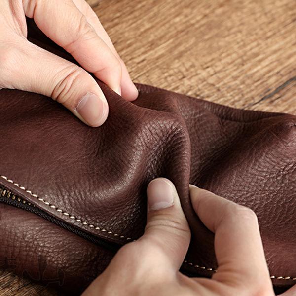 Chicinskates Ladies Retro Diagonal Soft Handmade Leather Bag