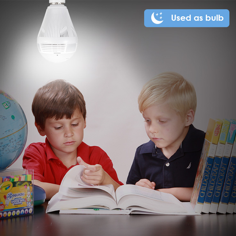 2021 Early Bird Upgrade Wireless 360° Panoramic Wifi HD 1080P MOTION ACTIVATED Light Bulb Camera