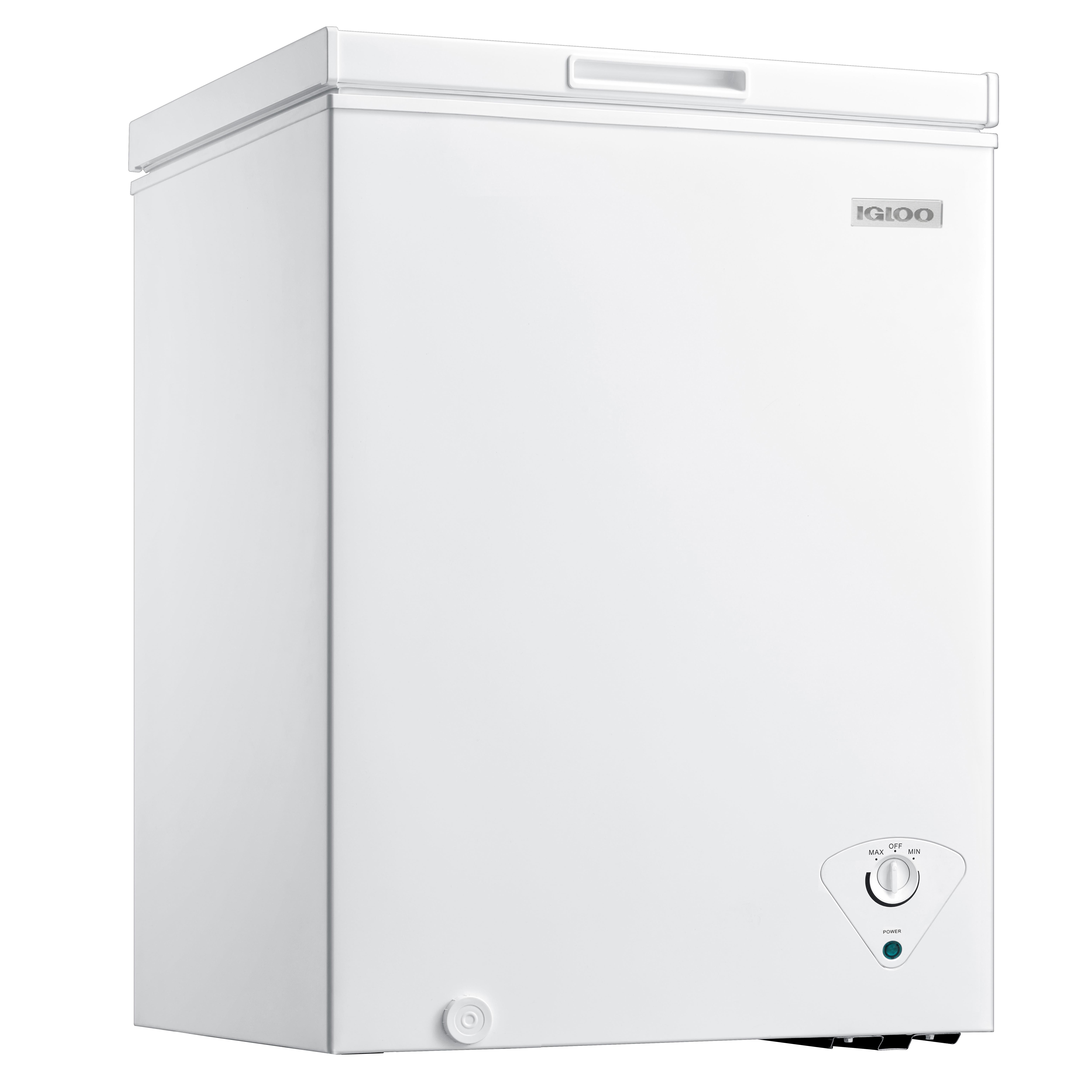 Igloo 3.5 Cu Ft Chest Freezer with Removable Basket and Front Defrost Water Drain