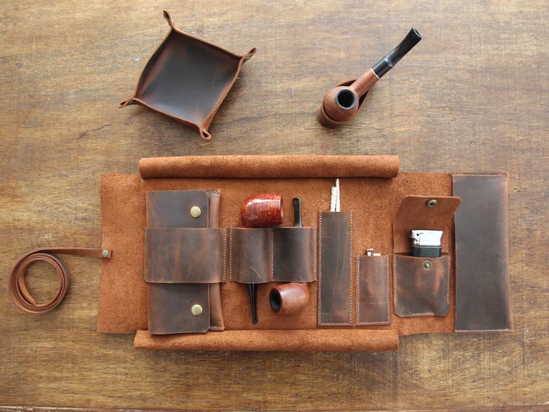 (🔥55% OFF)Leather Pipe Tobacco Pouch