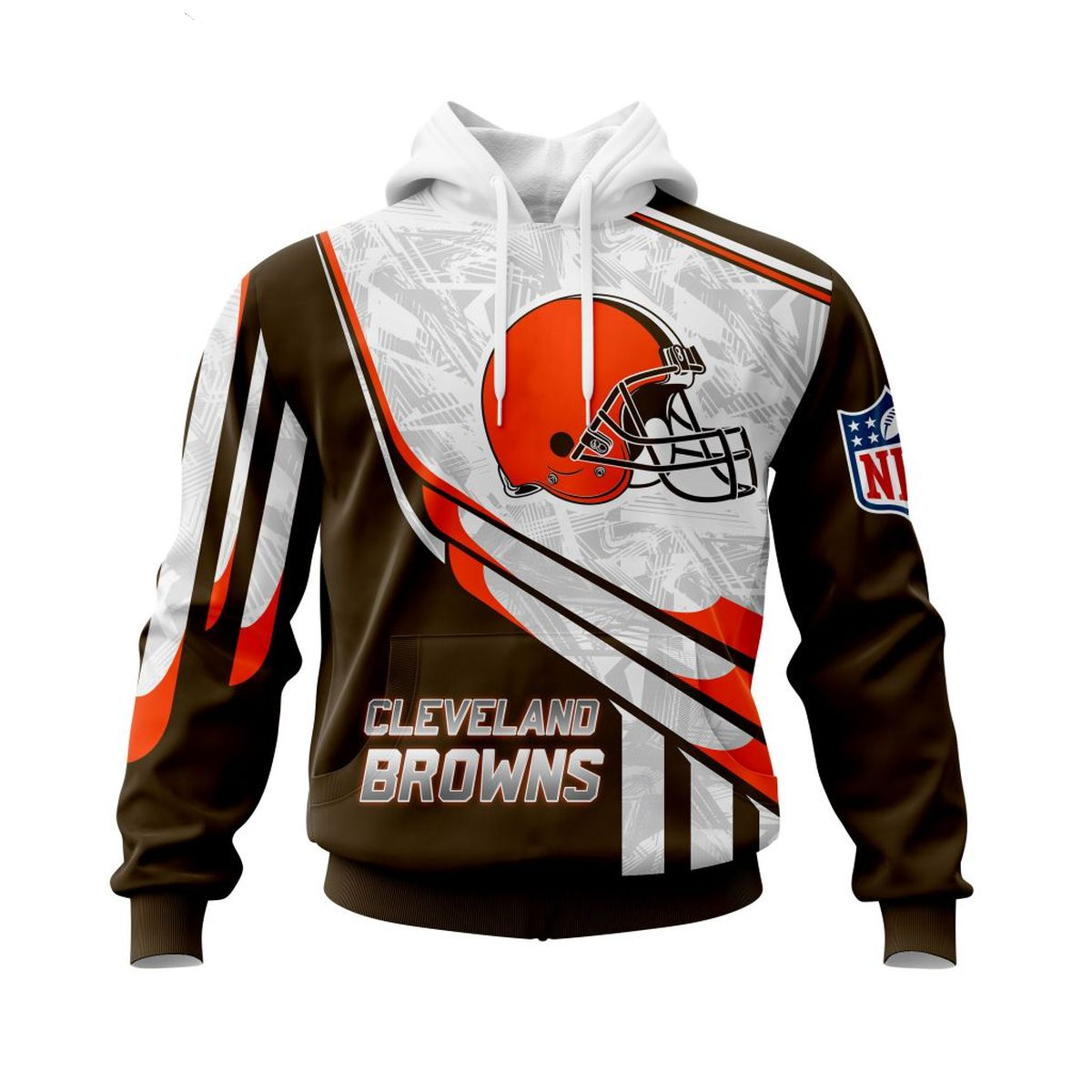 CLEVELAND BROWNS 3D HOODIE SKULL0801