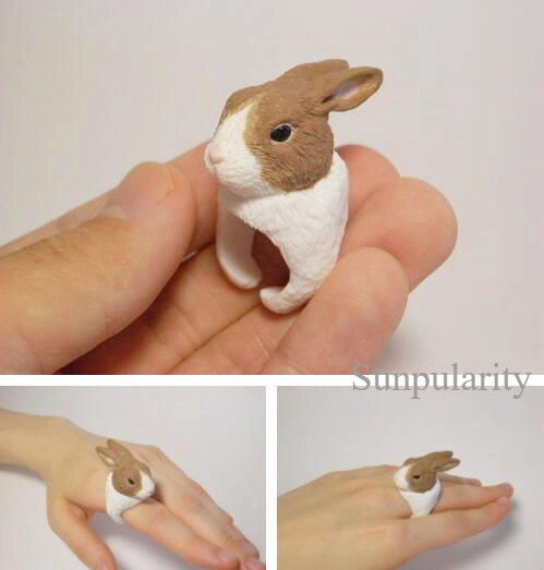 Amazing Handmade Animal Polymer Clay Rings