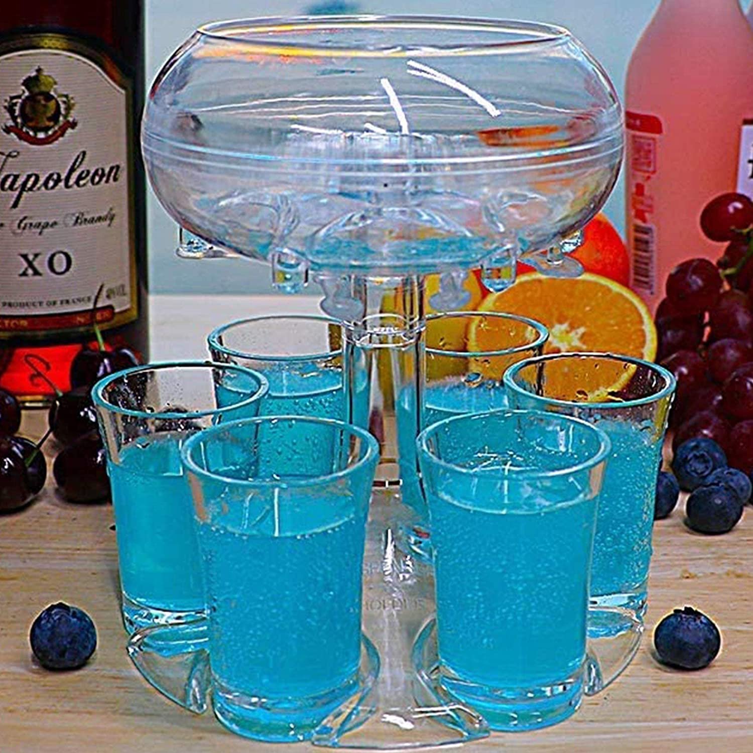 (🌲Early Christmas Sale- SAVE 60% OFF)-🥂Light-hill™ 6 Shot Glass Dispenser and Holder