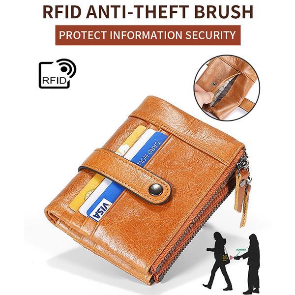Men's RFID Anti-theft Retro Wallet