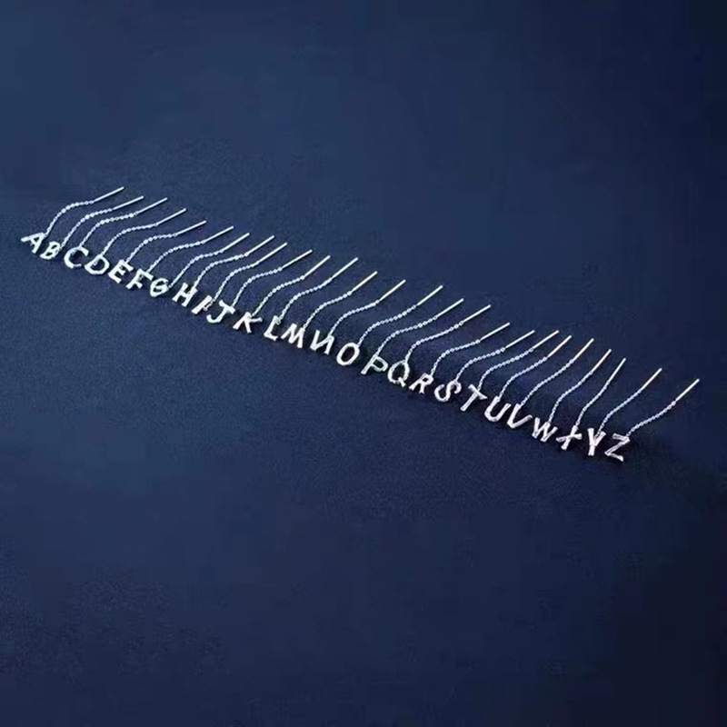HOT SALE-925 Silver Alphabet Earrings