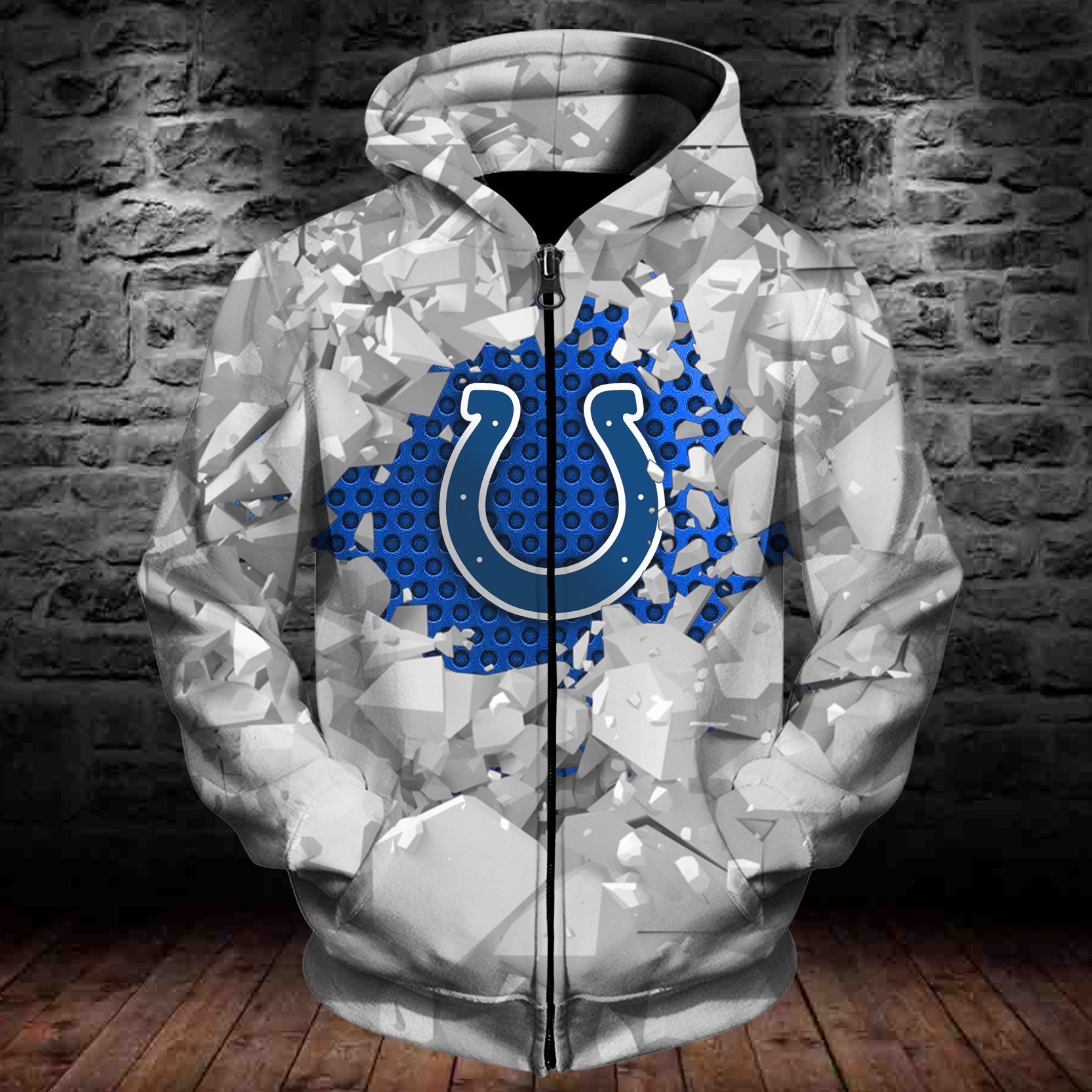 INDIANAPOLIS COLTS 3D HOODIE ICE17