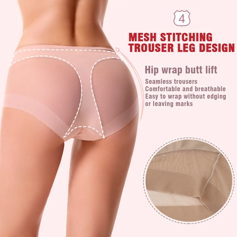 High Waist Ice Silk Seamless Shaping Briefs-Pay 1 Get 4(4packs) -Last Day 49% OFF