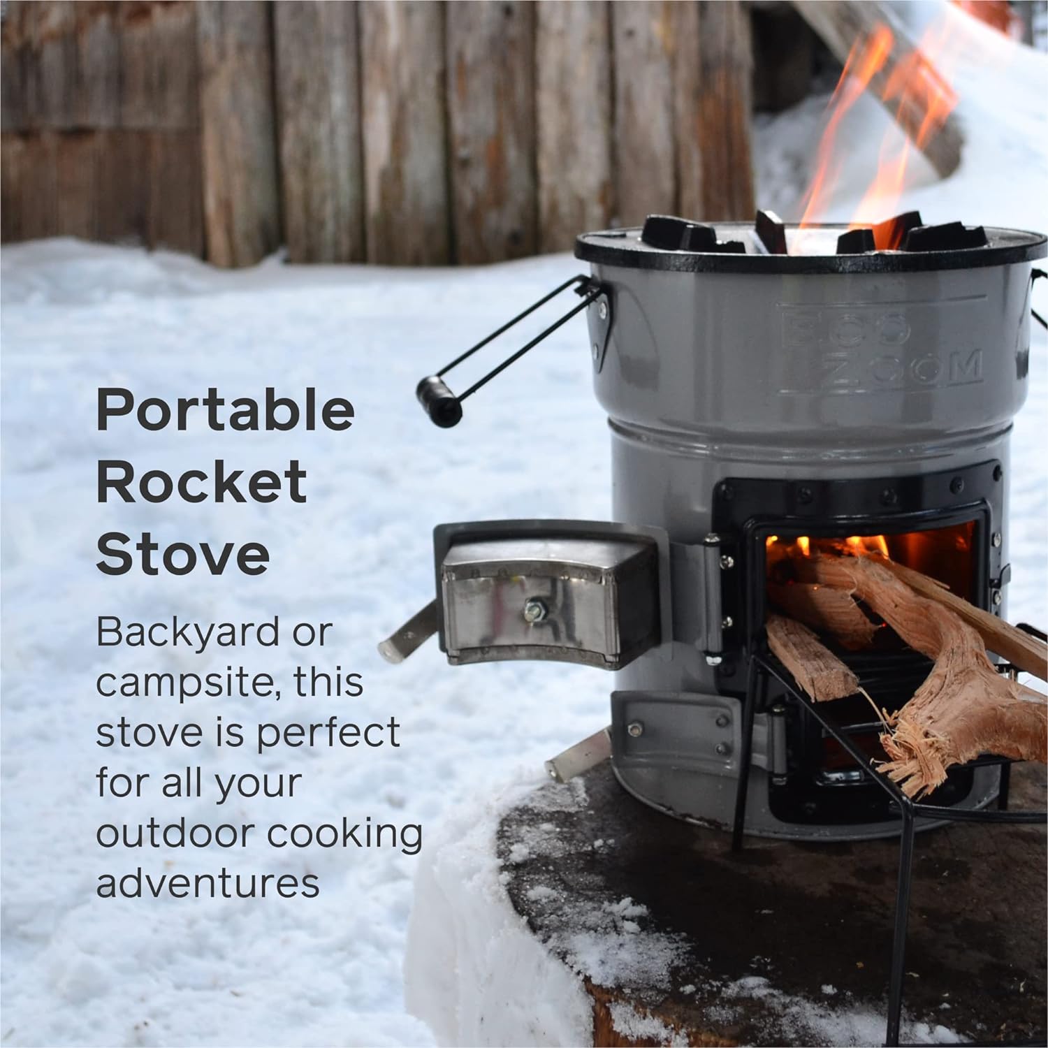 Rocket Stove Portable Camp Stove for Outdoor Cooking Versa Dual-Fuel