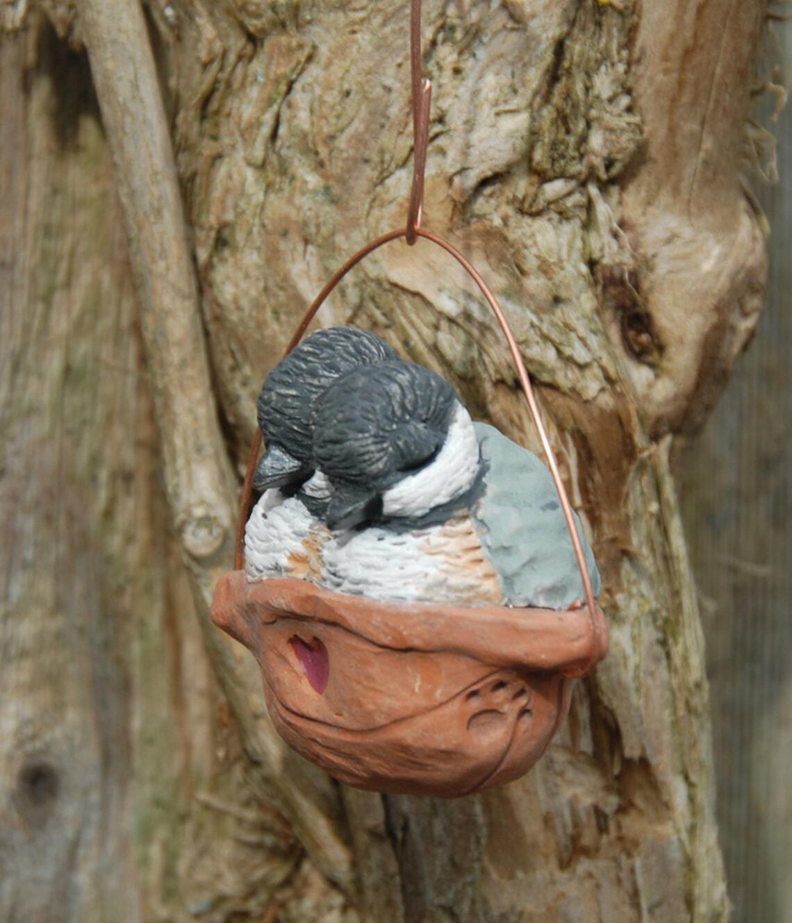 Sleeping Chickadee Ornament