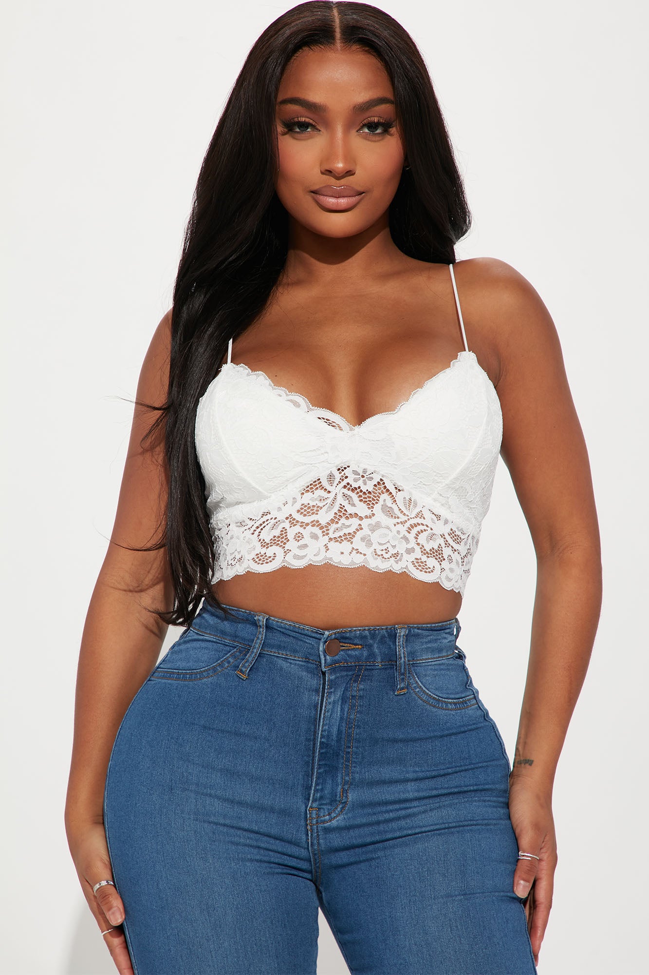 Vibe With You Lace Bralette - White