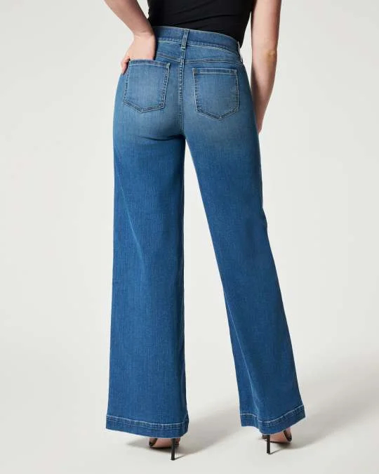 Seamed Front Wide Leg Jeans (Buy 1 Free Shipping)