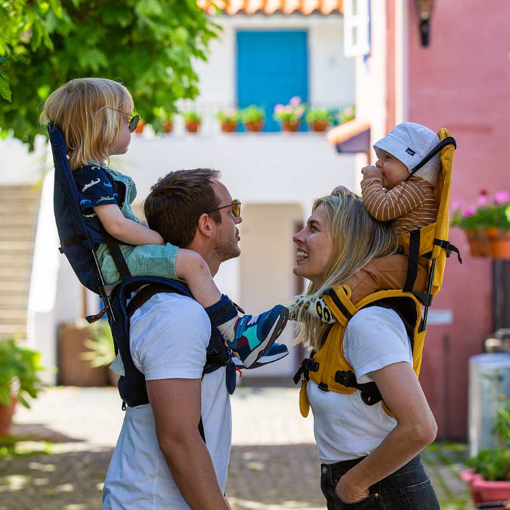 Foldable Baby Shoulder Carrier With Back Support For Maximum Comfort & Fun On The Go