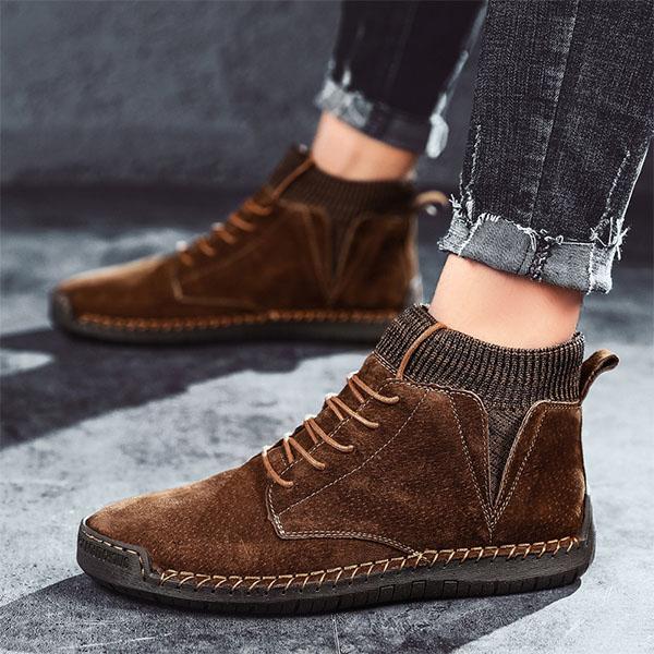 Chicinskates Men's Comfy High Top Flat Boots