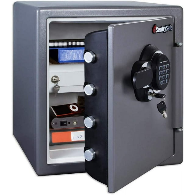 SentrySafe Waterproof and Fireproof Alloy Steel Digital Safe Box for Home 1.23 Cubic Feet