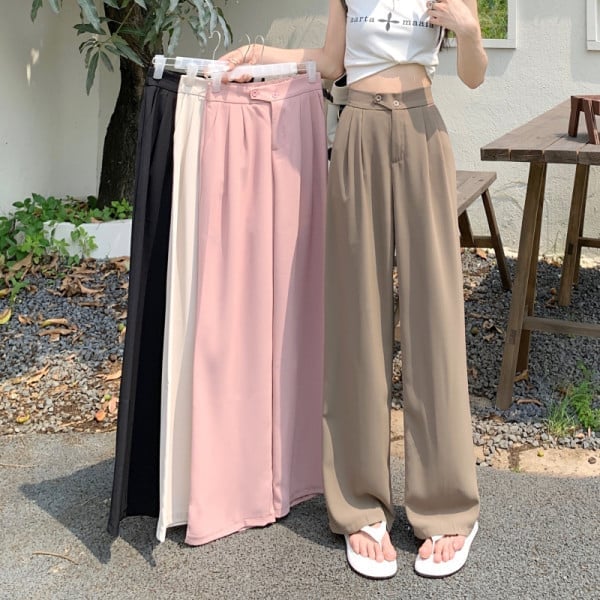 Figure-flattering versatile high-waisted wide leg trousers(Buy 2 pieces for free shipping)