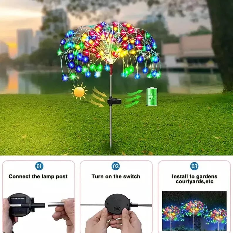 🔥LAST DAY 70% OFF🎁Waterproof  Solar Garden Fireworks Lamp