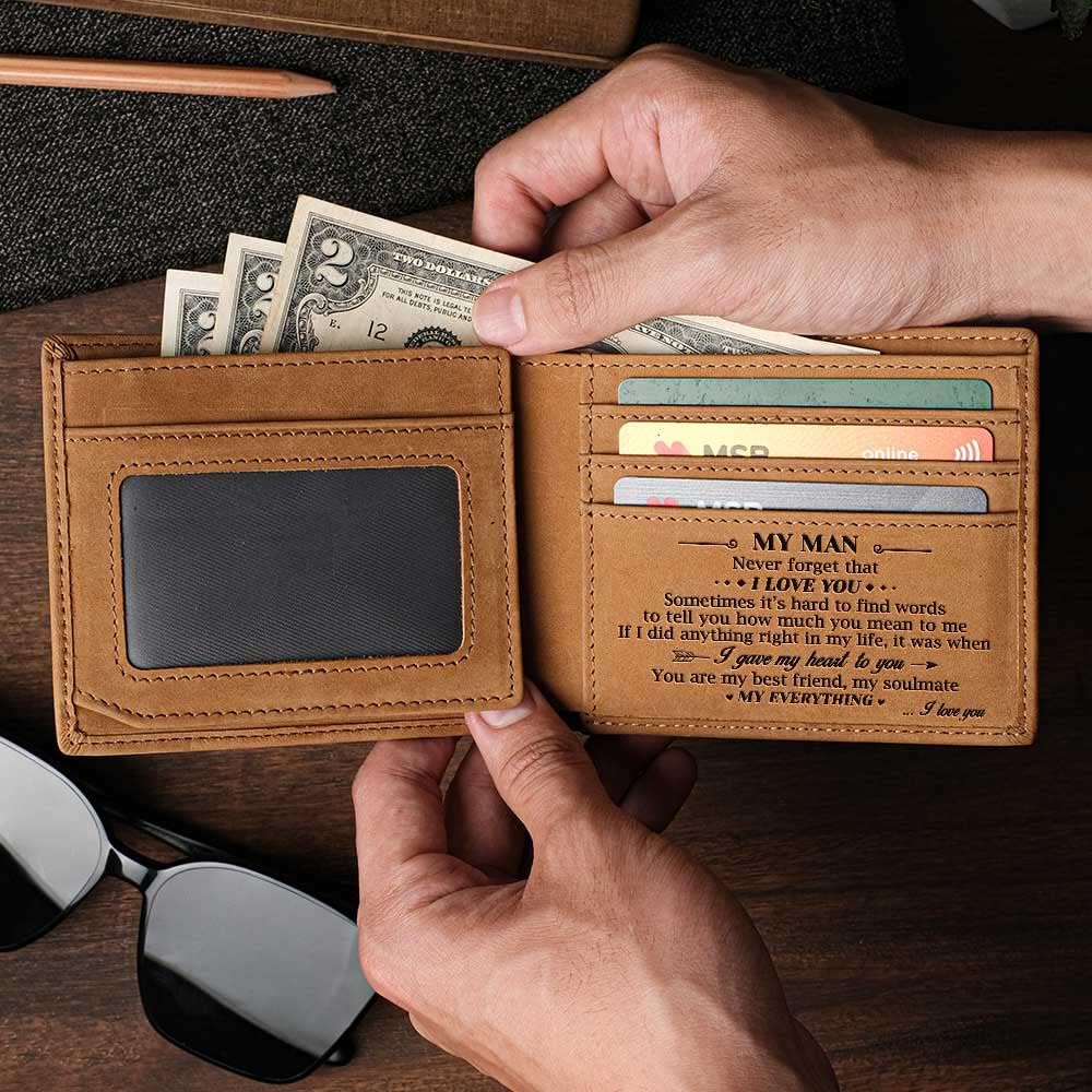 To My Man - 100% Genuine Leather Wallet
