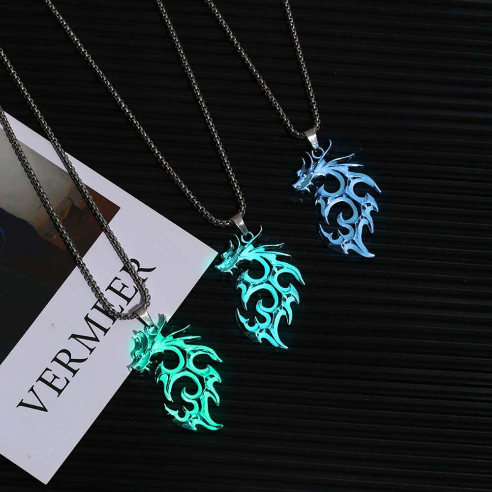 Luminous Flame Dragon Necklace