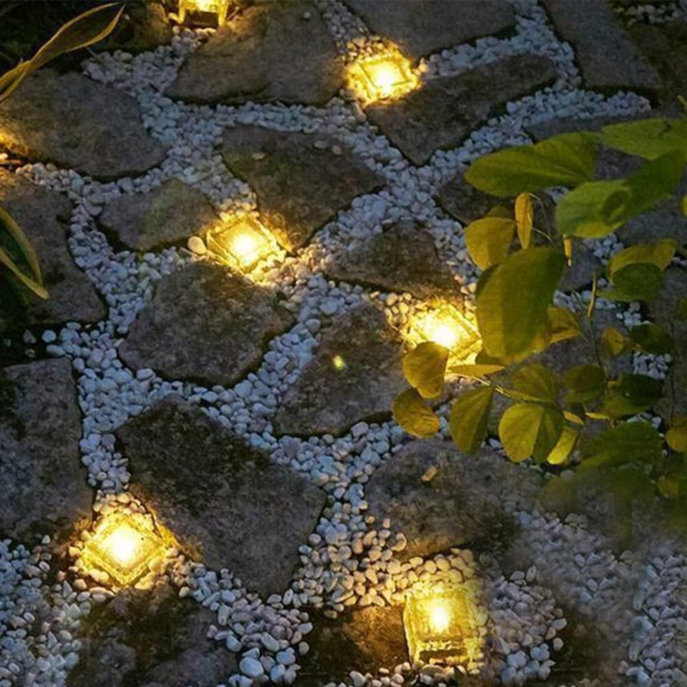 LED Ice Cube Brick Solar Lights Outdoor Decoration Lamp