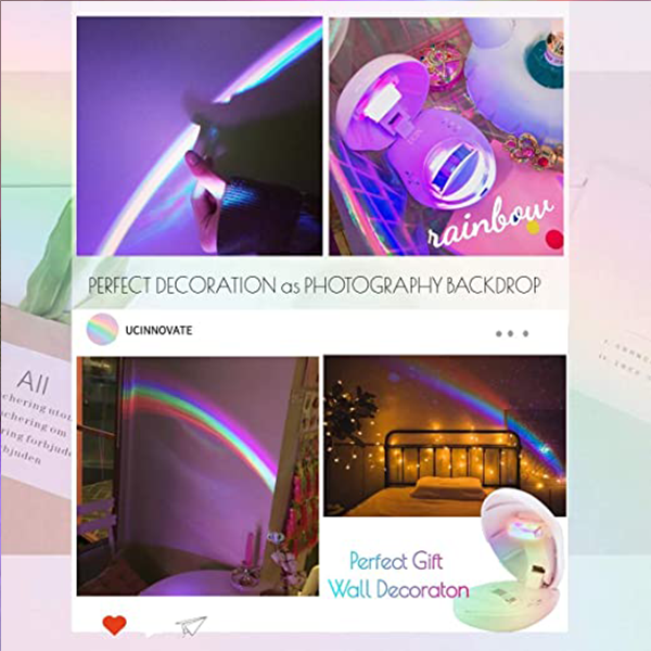 (🔥🔥20,000+ SOLD)LED Rainbow projector night light-BUY 2 GET 8% OFF & FREE SHIPPING