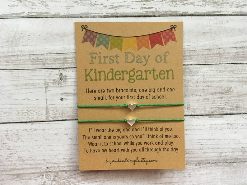 First Day of Kindergarten Mommy and Me Back to School Bracelets