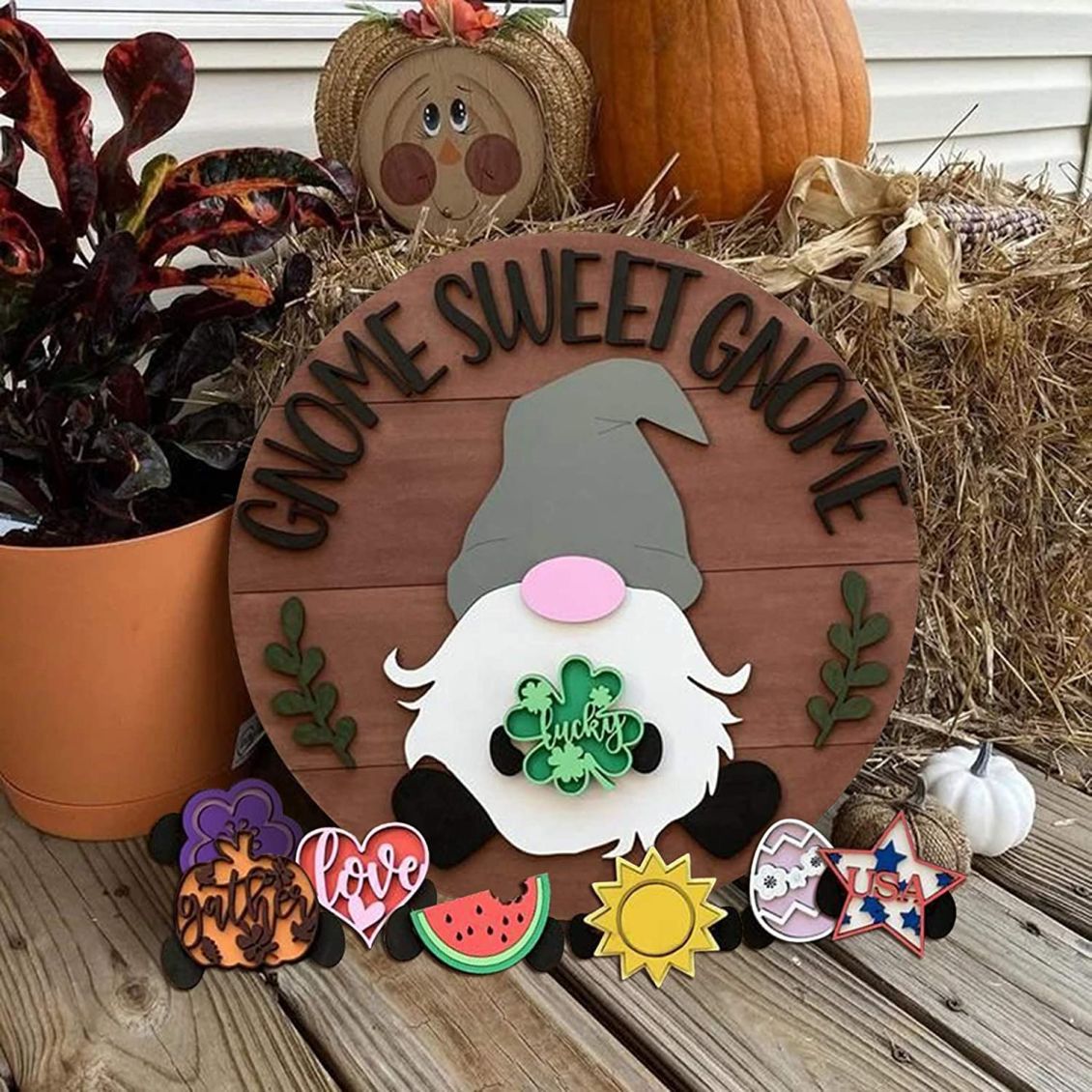 (🔥Last Day Promotion-SAVE 50% OFF) Cute Gnomes Door Hanger - BUY 2 FREE SHIPPING