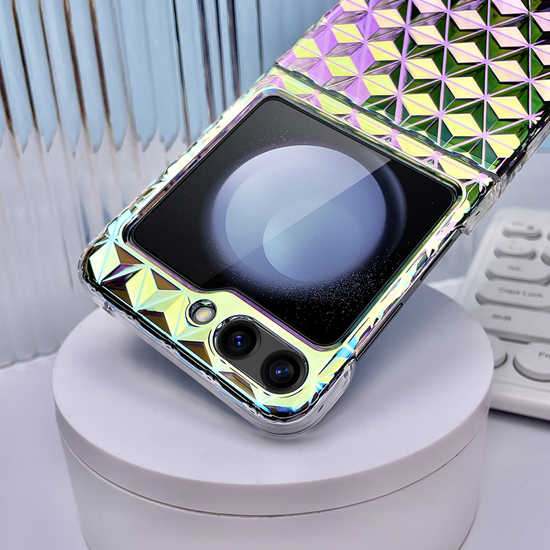 Three-Dimensional Diamond Pattern Gradient Color Plating Case Cover for Samsung