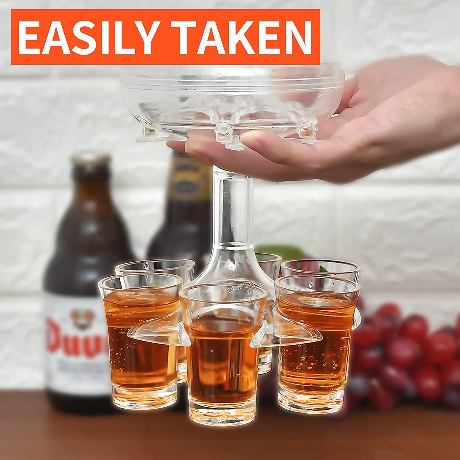 (🌲Early Christmas Sale- SAVE 60% OFF)-🥂Light-hill™ 6 Shot Glass Dispenser and Holder
